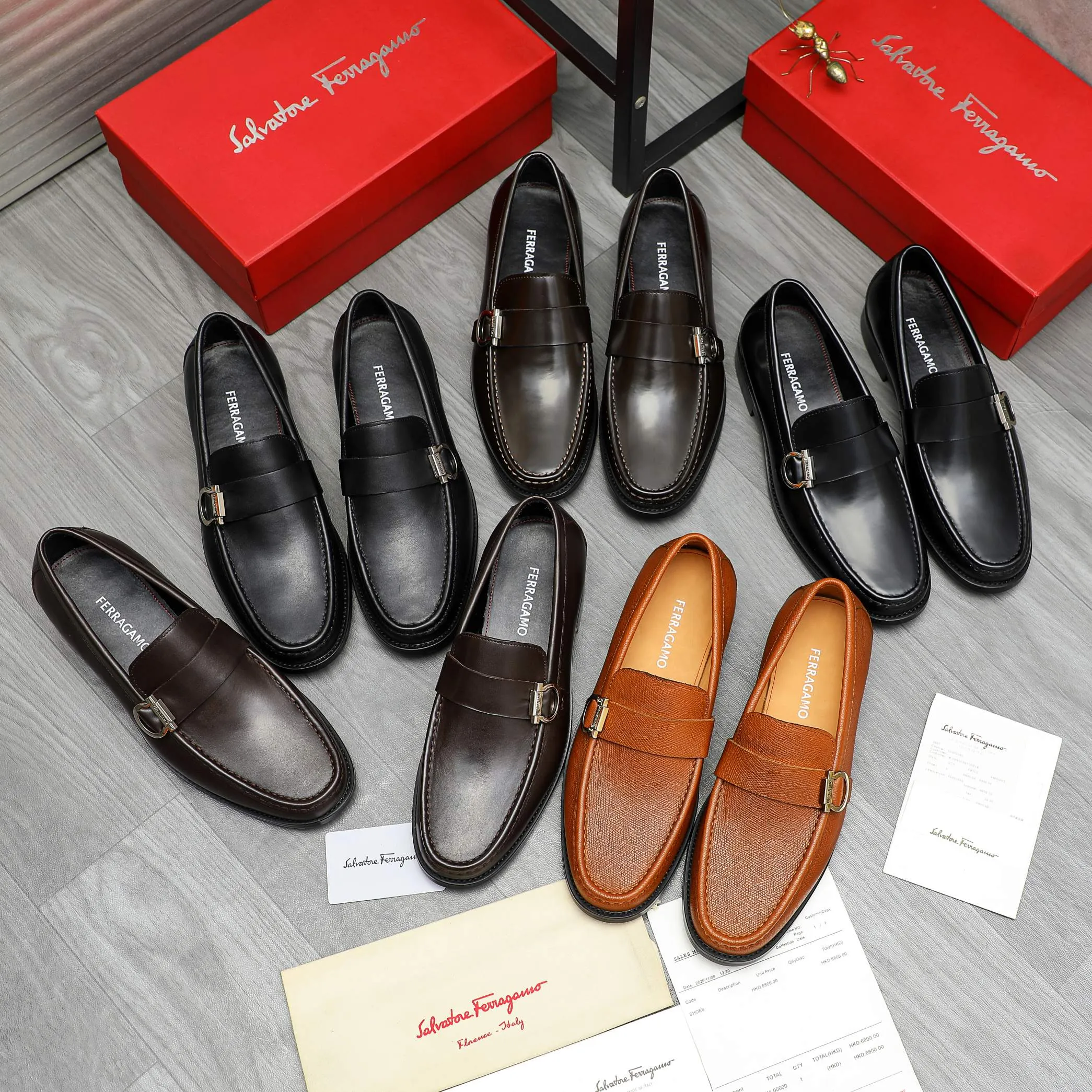 Men's shoes💰442 Product trademark: Ferragamo "Ferragamo" business formal leather shoes Regular size: 38-46 (45.46 custom-made, non-returnable) Product materials: Selected vertical grain cowhide upper, cowhide lining, original rubber outsole